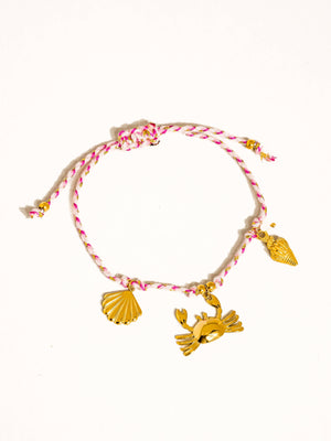 Gold Plated & Non-Tarnish Summer Rope Charm Bracelet