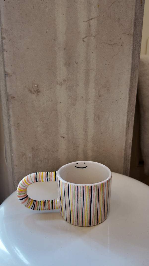 Multi Coloured Smiley Face Mug