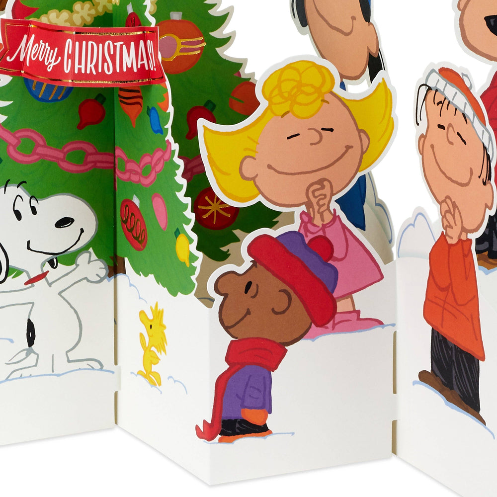 Christmas Card - 3D Pop up Jumbo Peanuts™ Children & Snoopy
