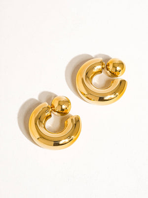 Chunky Hoops 16K Gold Non-Tarnish