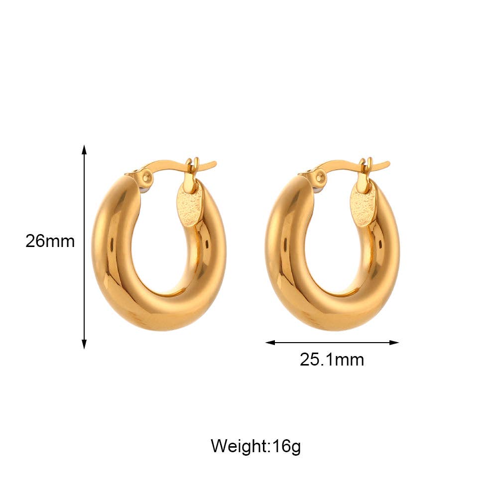 Classic Hoop Earrings – Gold & Silver 3 Sizes