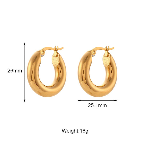 Classic Hoop Earrings – Gold & Silver 3 Sizes
