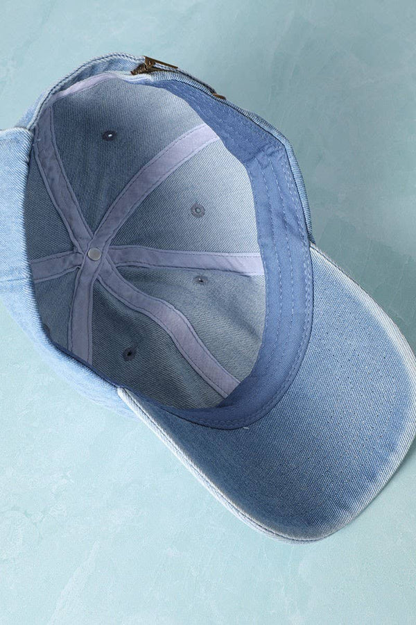 Plain Denim Cotton Baseball Cap Dad Hat