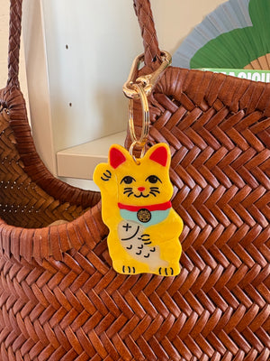 Lucky cat Keyring bag charm