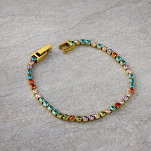 Tarnish Resistant Multicolour Set Zirconia Bracelet