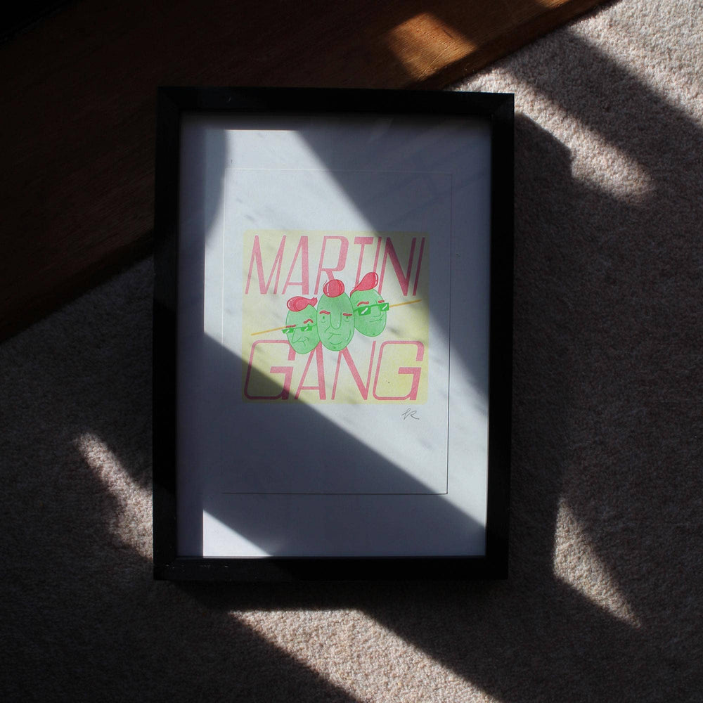 Martini Gang - Signed A5 Risograph Art Print