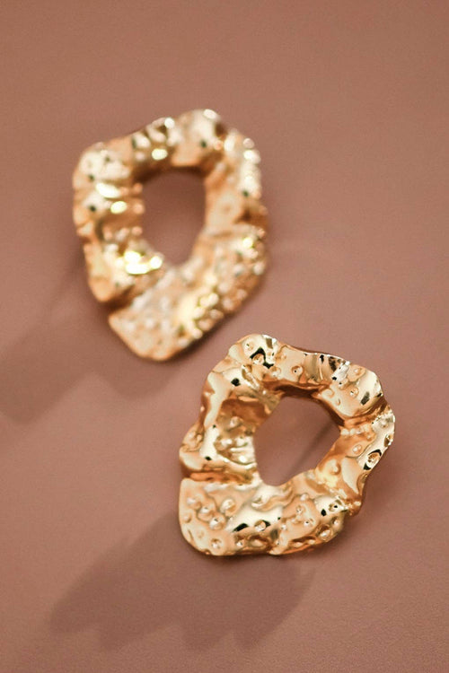 18K Gold Plated Waterproof Stainless Steel Stud Earrings - 7641