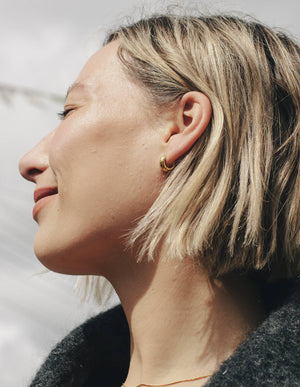 Waterproof Gold Small Hoop Earrings