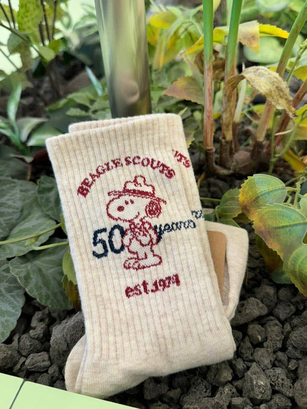Peanuts Snoopy Scout 50th Celebtate Crew Ankle Socks-