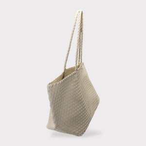 XL Leather Weaving Tote Bag 