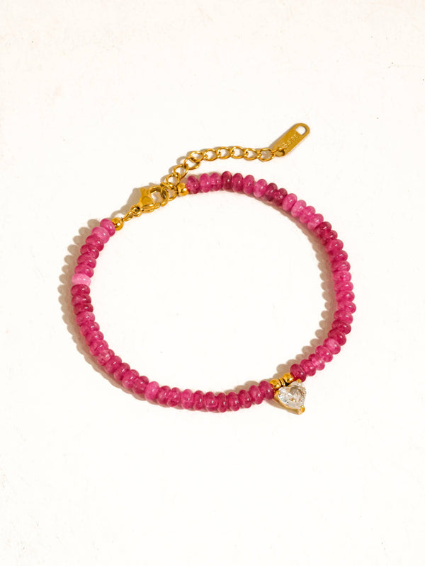 Rocca 18K Gold Non-Tarnish Beaded CZ Bracelet