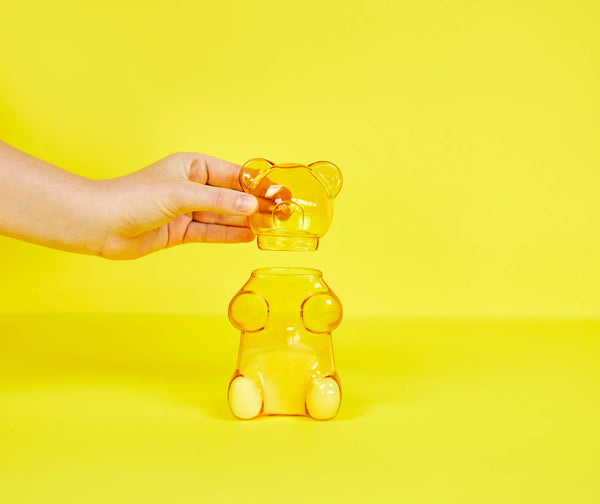 Glass Gummy Bear Sugar Bowl