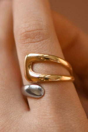 18K Gold Plated Waterproof Stainless Steel Ring