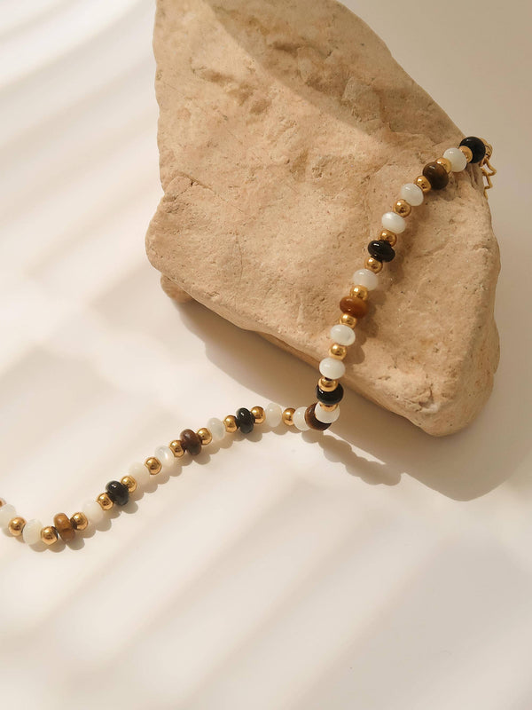 Arrow 18K Gold Non-Tarnish Boho Beaded Necklace
