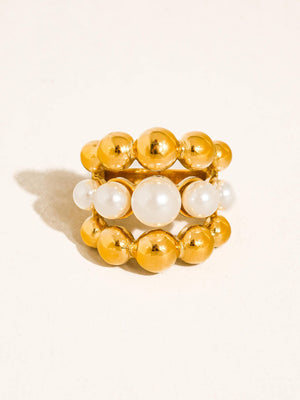 Gold Non-Tarnish Statement Ring
