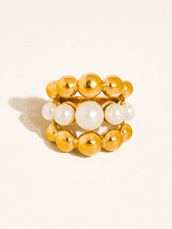Gold Non-Tarnish Statement Ring