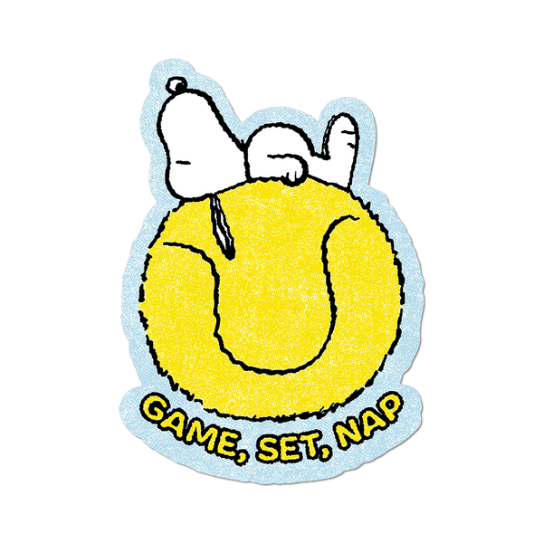 Game, Set, Nap by Peanuts (Tennis) - Die-Cut Sticker