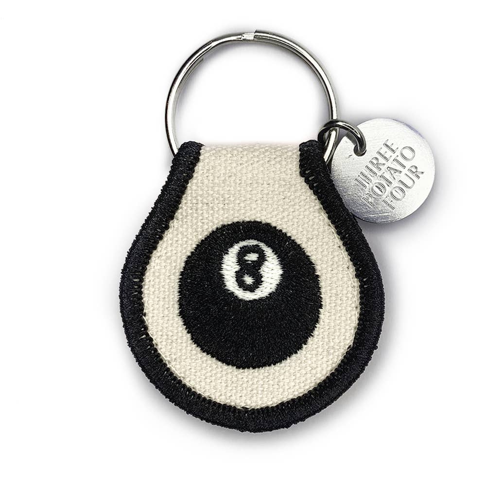8 Ball Retro Patch Keychain