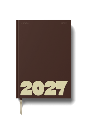 2027 A5 Diary - Week-to-View - Bold Year Espresso & Butter