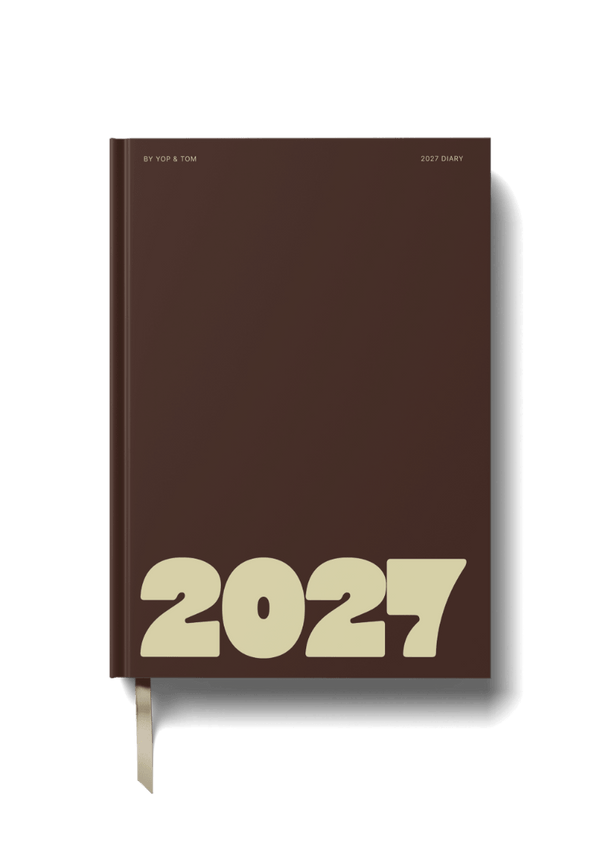 2027 A5 Diary - Week-to-View - Bold Year Espresso & Butter
