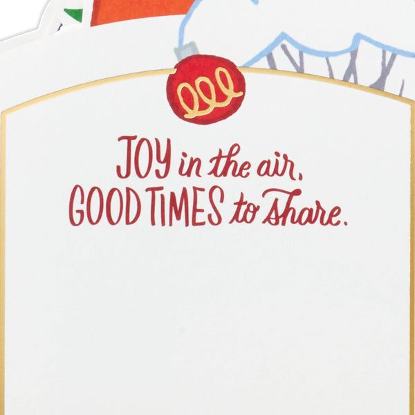 Christmas Card - 3D Pop up Jumbo Peanuts™ Children & Snoopy