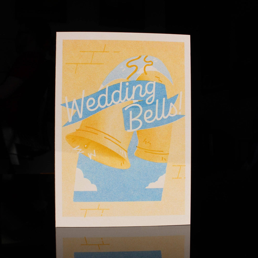 Wedding Bells - Riso Printed A6 Greetings Card