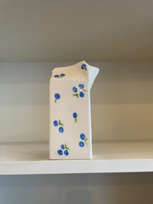 Handmade Blueberry Pattern Ceramic Jug
