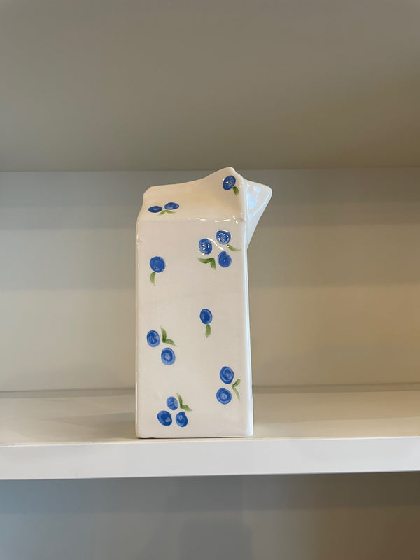 Handmade Blueberry Pattern Ceramic Jug