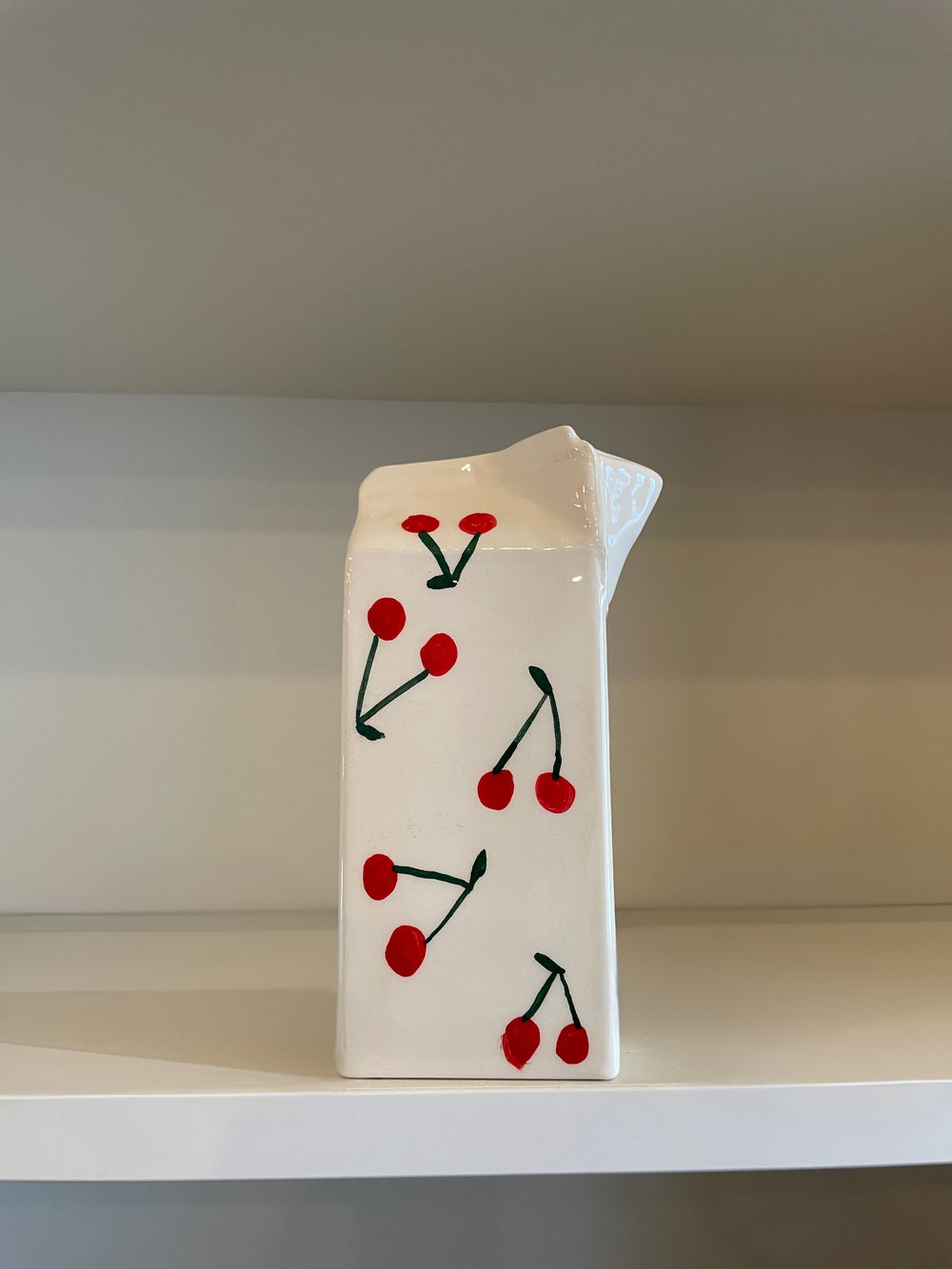 Handmade Cherry Pattern Ceramic Vase