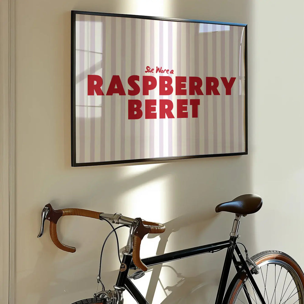 Raspberry Beret Retro Music Home Decor Wall Art Print