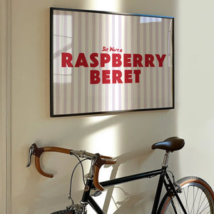 Raspberry Beret Retro Music Home Decor Wall Art Print
