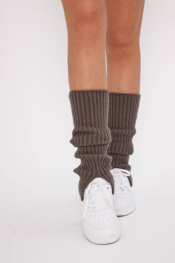 Ribbed Knitted Leg Warmers