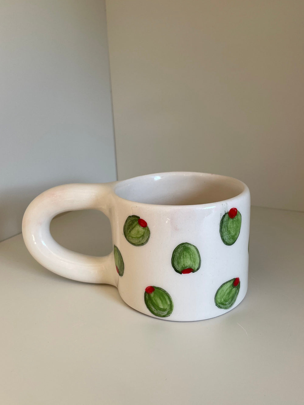 Handmade Olive Pattern Ceramic Mug