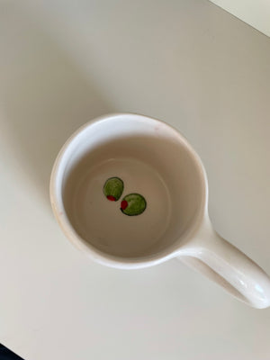 Handmade Olive Pattern Ceramic Mug