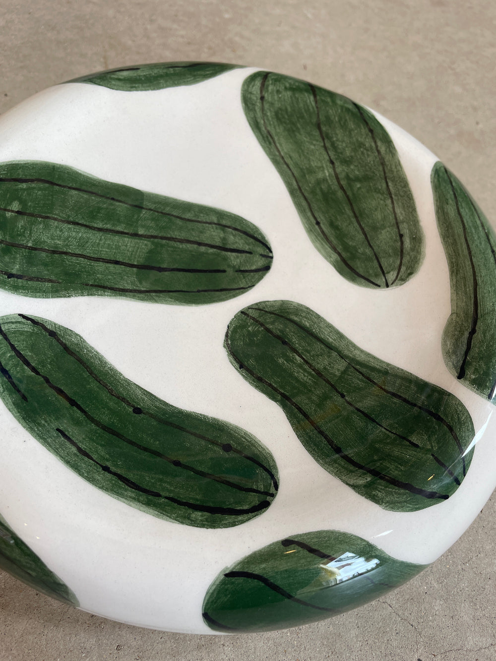 Handmade Chunky Pickle Plate by Prop Ceramics