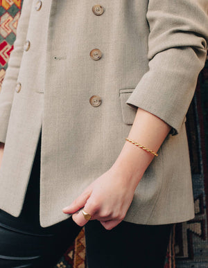 Waterproof Twist Cuff Bangle