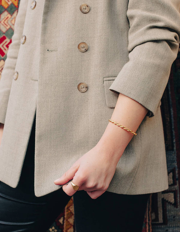 Waterproof Twist Cuff Bangle