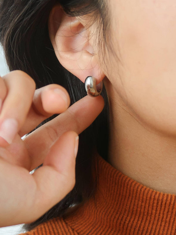 Everyday Small Chunky Hoops Non-Tarnish