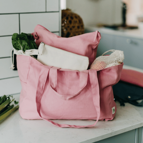 OMOM Organic Tote Bag LOW - Pink