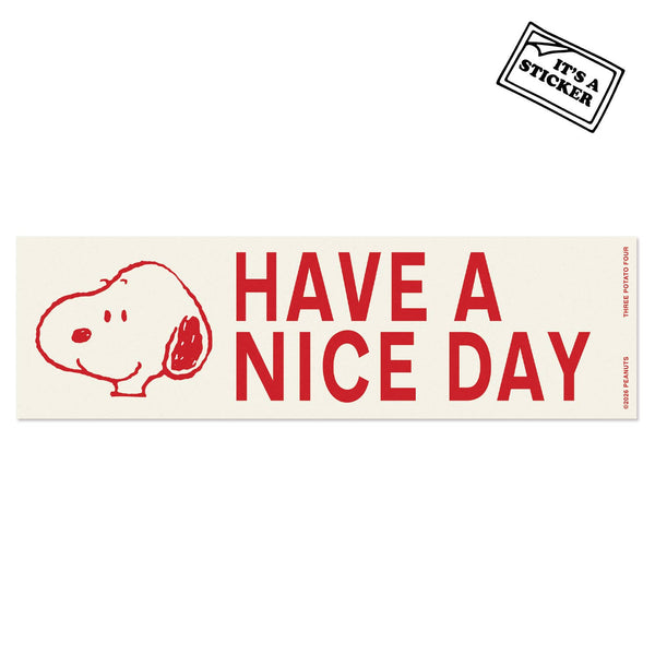 3P4 x Peanuts® - Snoopy Nice Day Bumper Sticker (Red)