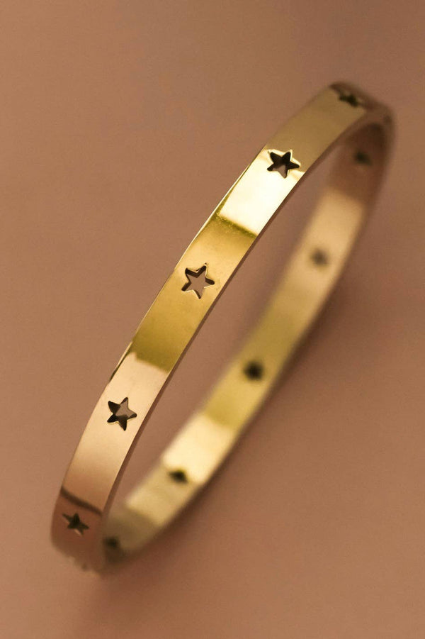 18K Gold Plated Waterproof Stainless Steel Bangle