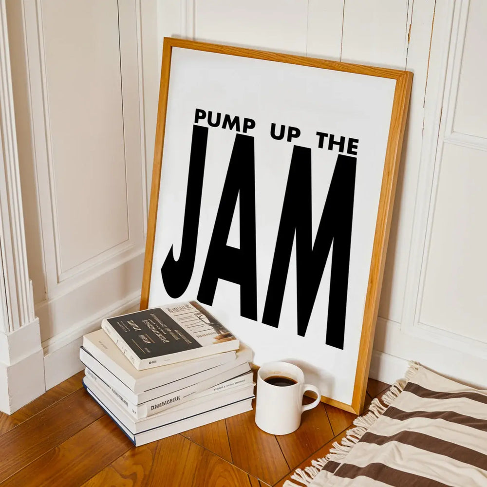 Pump Up The Jam Retro Music Home Decor Art Print
