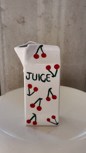 Handmade Cherry Pattern Ceramic Vase