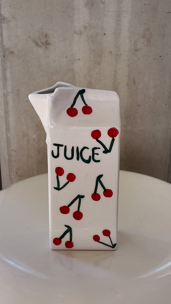 Handmade Cherry Pattern Ceramic Vase