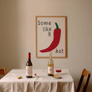 Some Like It Hot Kitchen Home Decor Love Wall Art Print 
