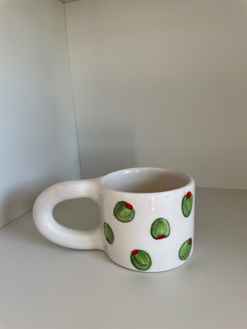 Handmade Olive Pattern Ceramic Mug