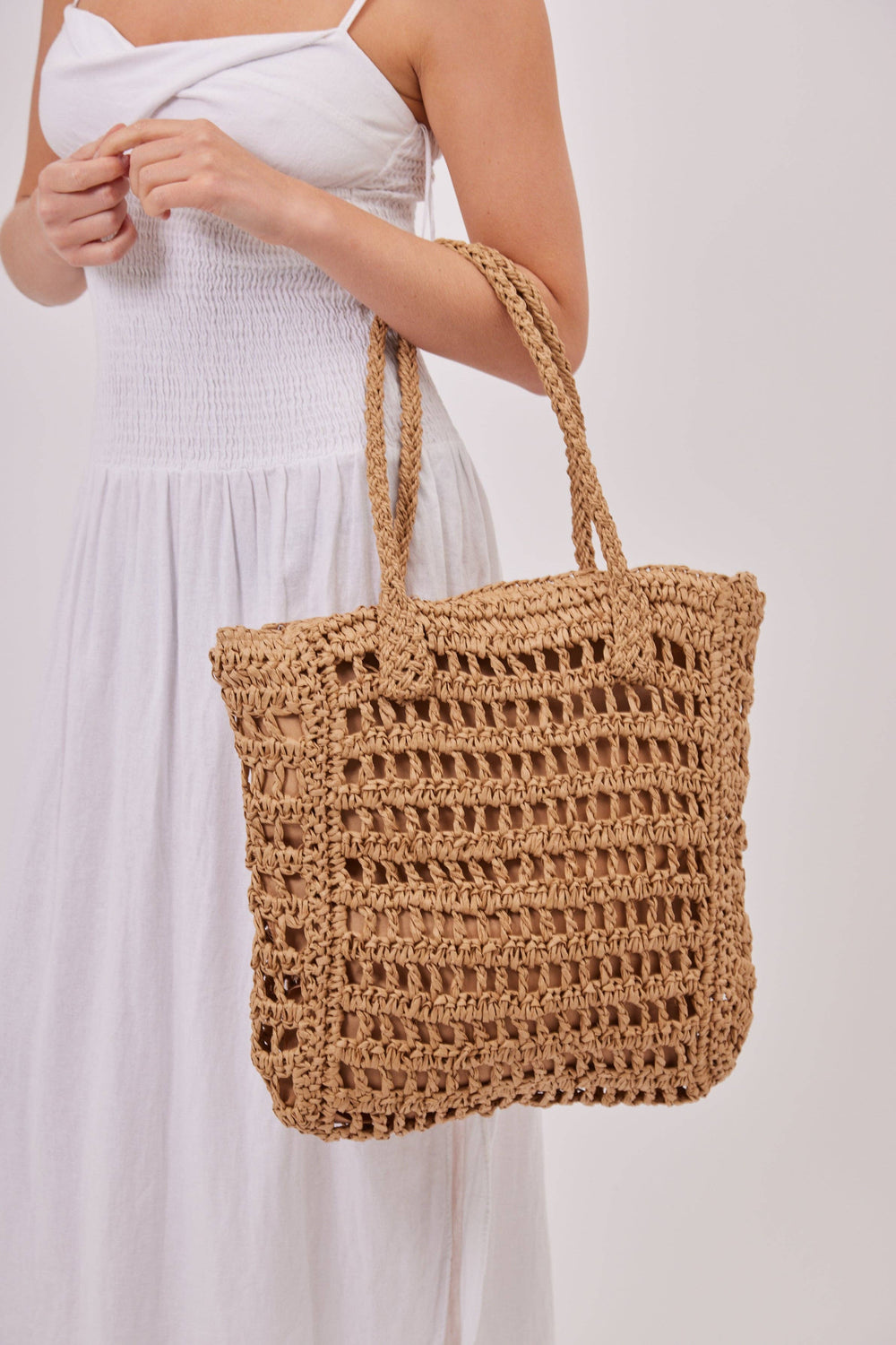 Woven Tote Bag in Natural