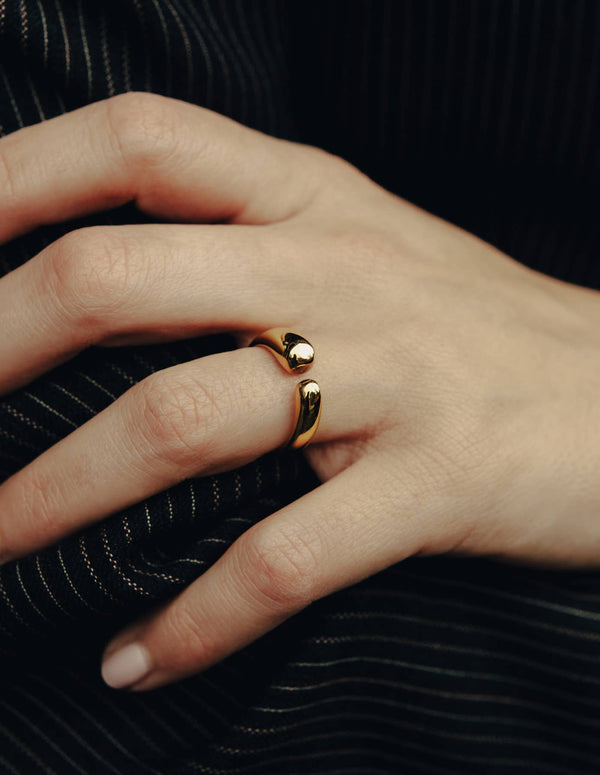 Waterproof Gold Dome Ring