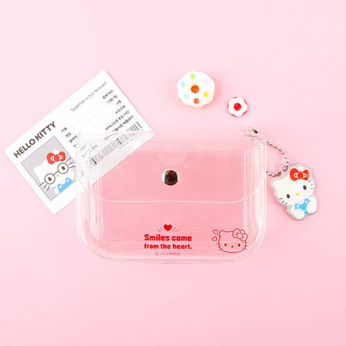 Sanrio Clear Card Holder with Keychain – Collectible Case