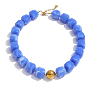 Acrylic Beaded Chunky Necklace